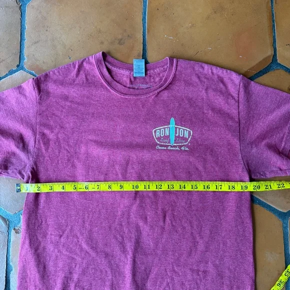 ron john surf shop cocoa beach red tee T Shirt Casual Resort Vacation Size M - Picture 7 of 7